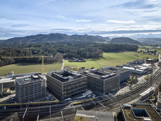 I quattro edifici costruiti nell’ex area industriale «Meielen Nord» a Zollikofen